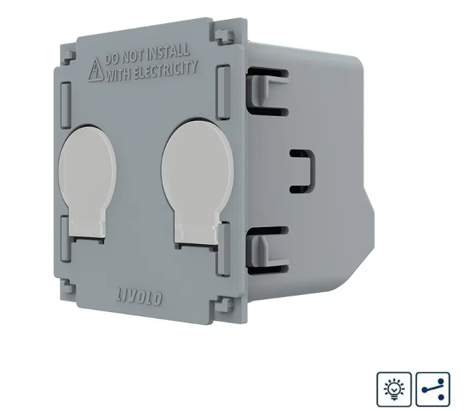 Фото Механізм сенсорний прохідний/перехресний диммер 2 сенсора Livolo