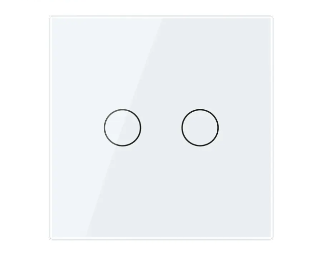 Фото 2 Бездротовий розумний сенсорний вимикач 2 сенсори біле скло Livolo