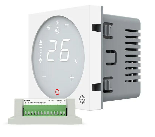 Фото 5 Модуль термостат управления конвектором фанкойлом белый Livolo
