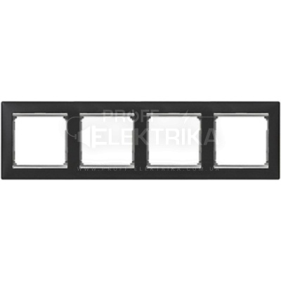 Фото Рамка 4 поста Ноктюрн серебро Valena