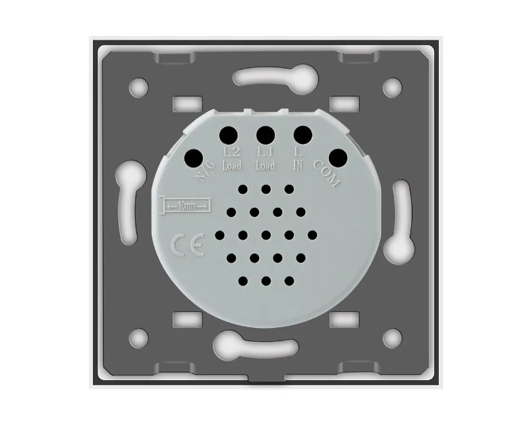 Фото 4 Сенсорная кнопка 1 сенсор Импульсный выключатель белое стекло Livolo