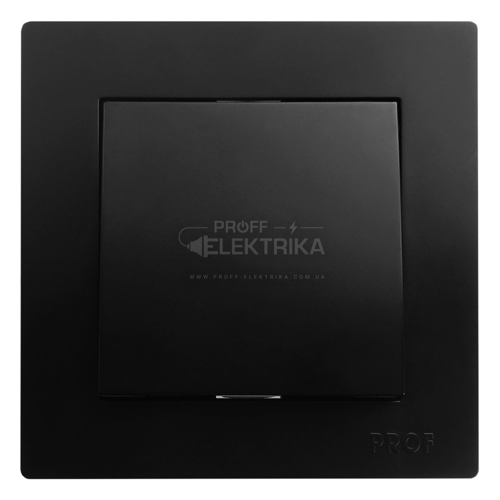 Фото Вимикач одноклавішний внутрішній ARINA чорний