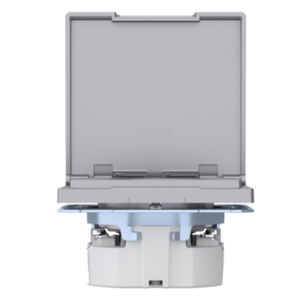 Фото 5 Розетка с заземлением и крышкой нержавеющая сталь IP44 D-Life Schneider Electric