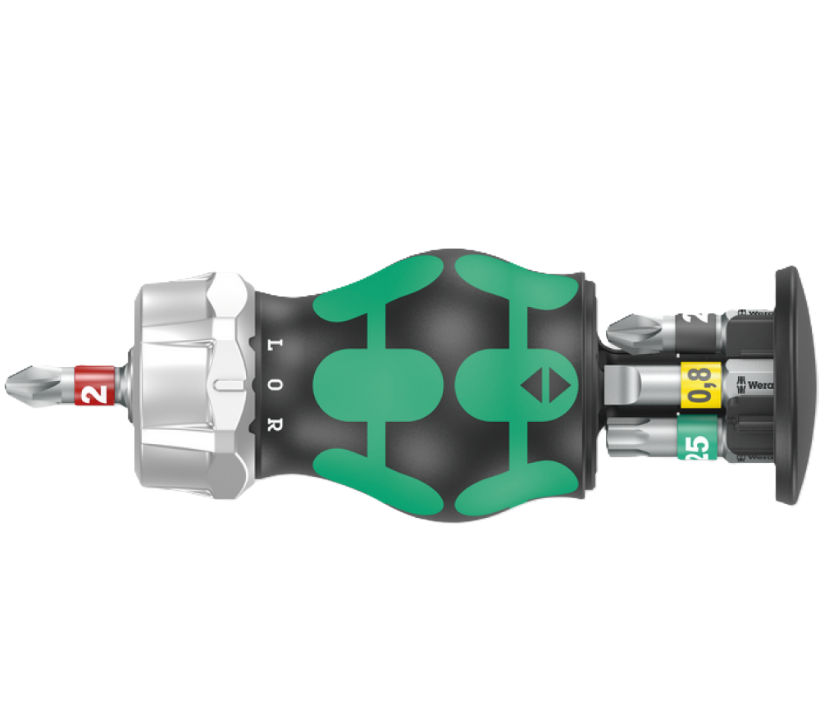 Фото Ручка битодержатель с трещоткой WERA Kraftform Kompakt Stubby RA 2 05008884001