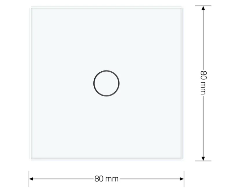 Фото 4 Сенсорная кнопка 1 сенсор 12/24V белое стекло Livolo