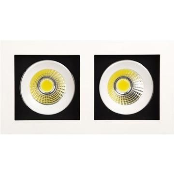 Фото Светильник врезной квадрат COB 2*10W 2700K HL6722L HOROZ