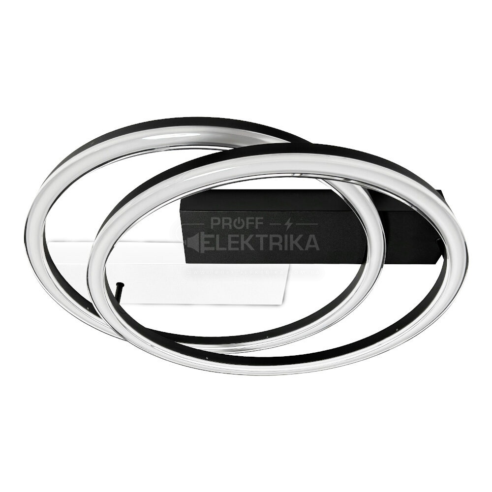 Фото Світильник LED smart BRIONI-R пульт 80W 3000-5000K IP20 коло чорний Violux