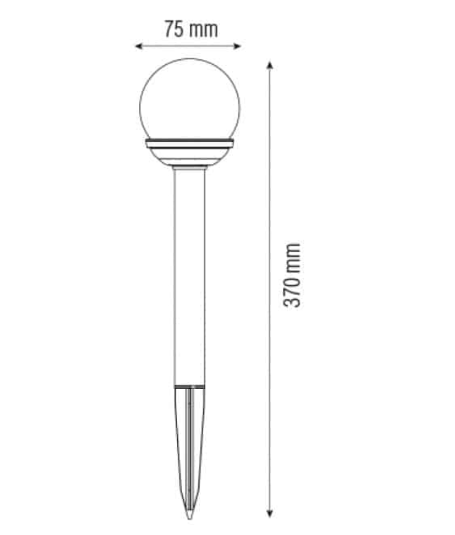 Фото 2 Світильник садово-парковий на сонячній батареї CRYSTAL HOROZ 078-009-0001-010