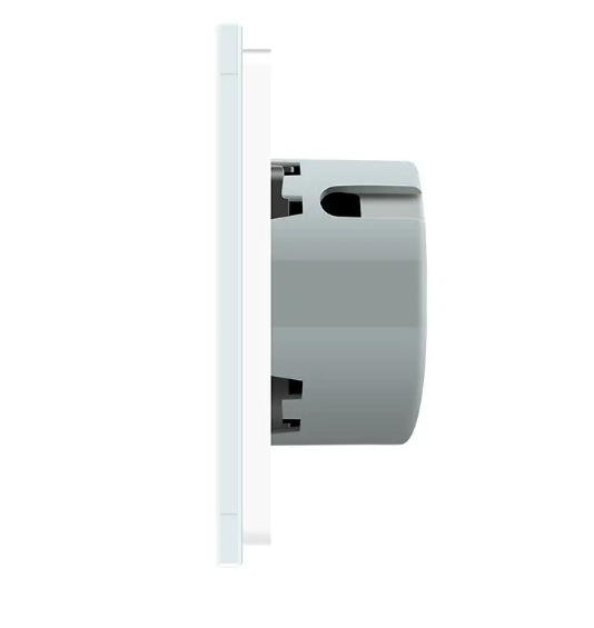 Фото 2 Умный сенсорный проходной выключатель ZigBee 1 сенсор белое стекло Livolo