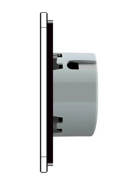 Фото 2 Сенсорный выключатель 4 сенсора 2-2 черное стекло Livolo