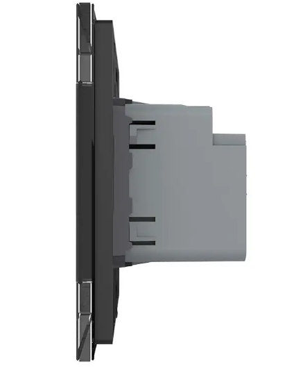 Фото 2 Сенсорный выключатель Sense 1 сенсор чорний Livolo