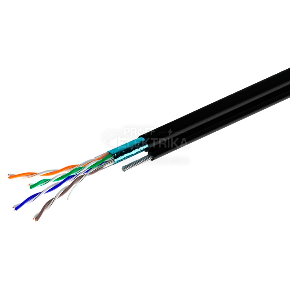 Фото Кабель OK-Net КППЭт-ВП 4x2x0,51 FTP cat 5Е 500м внешний экранированный с тросом