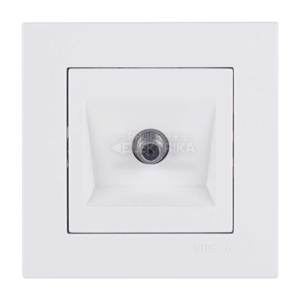 Фото 2 Розетка Біла TV-SAT F роз'єм MODA