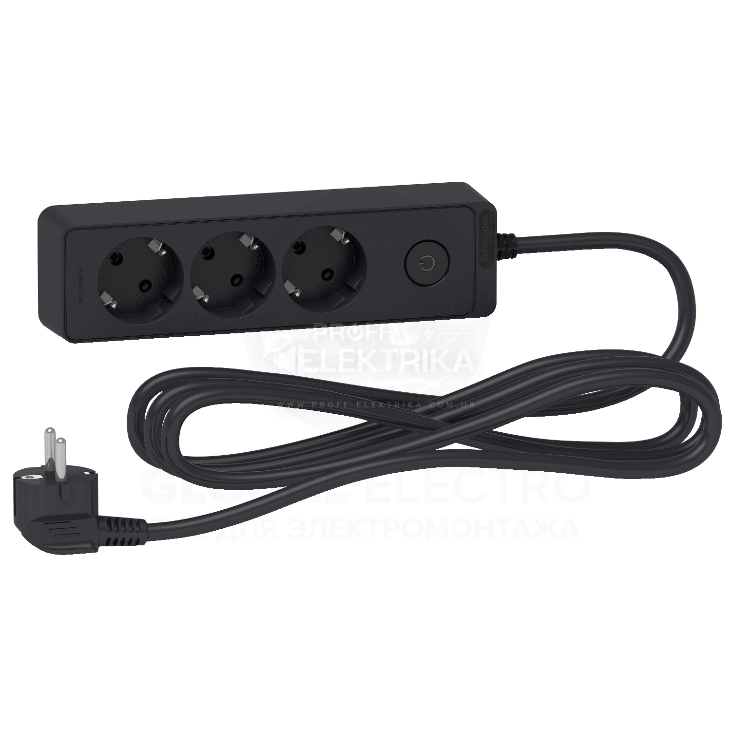 Фото Удлинитель черный 3м Schneider