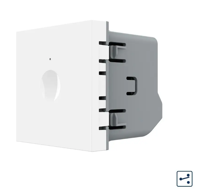 Фото Механизм сенсорный проходной/перекрестный выключатель Sense 1 сенсор белый Livolo