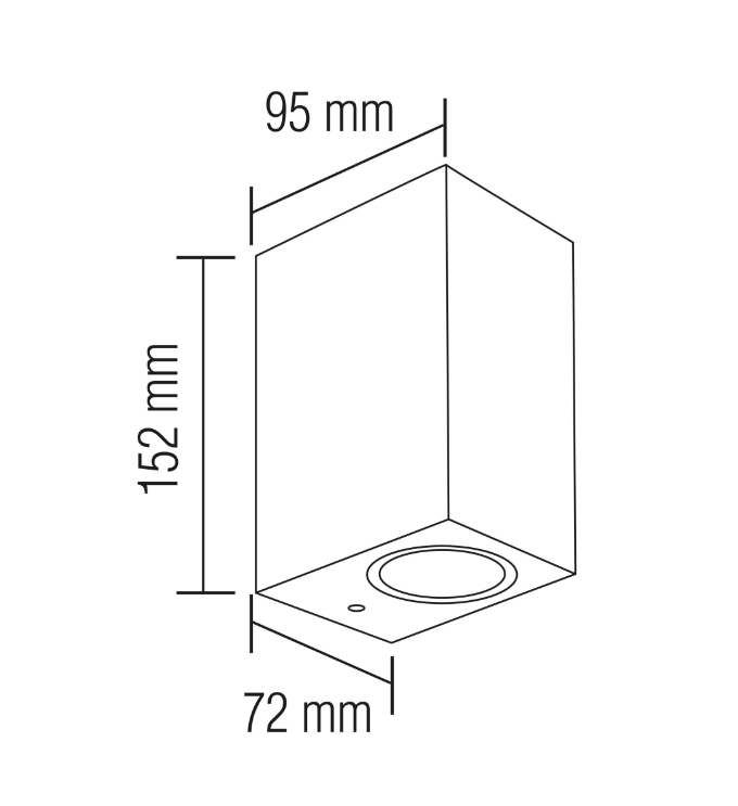 Фото 2 Светодиодный светильник садово-парковый MAMBA-SQ GU10 2x35W HOROZ 076-067-0001-010