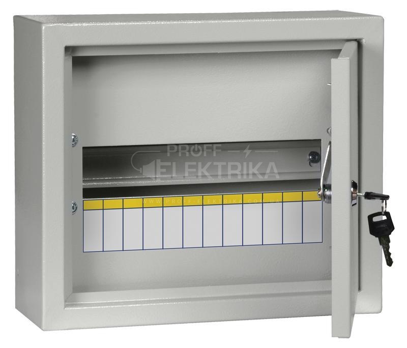 Фото Корпус металевий ЩРн-12 на 12 модулів зовнішній titan  IEK