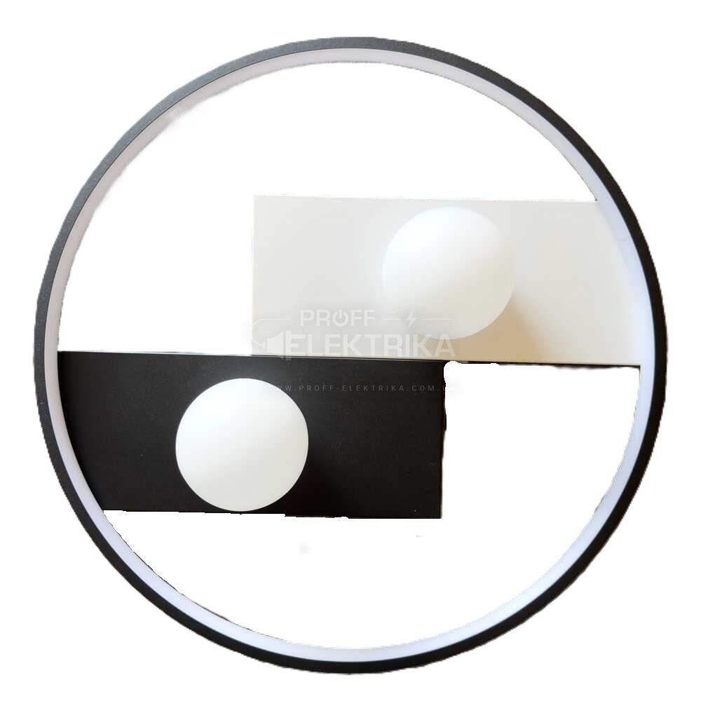 Фото 2 Светильник LED smart PICASSO-R пульт 80W 3000-5000K IP20 круг бело-черный Violux 220615