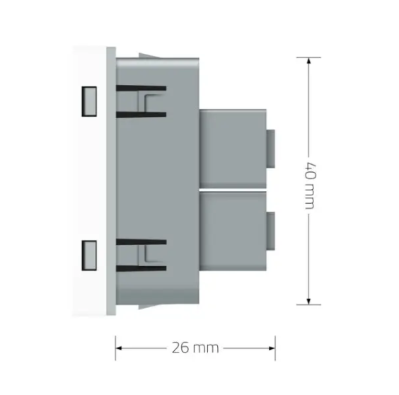 Фото 6 Механізм універсальна розетка 12 стандартів в 1 білий Livolo
