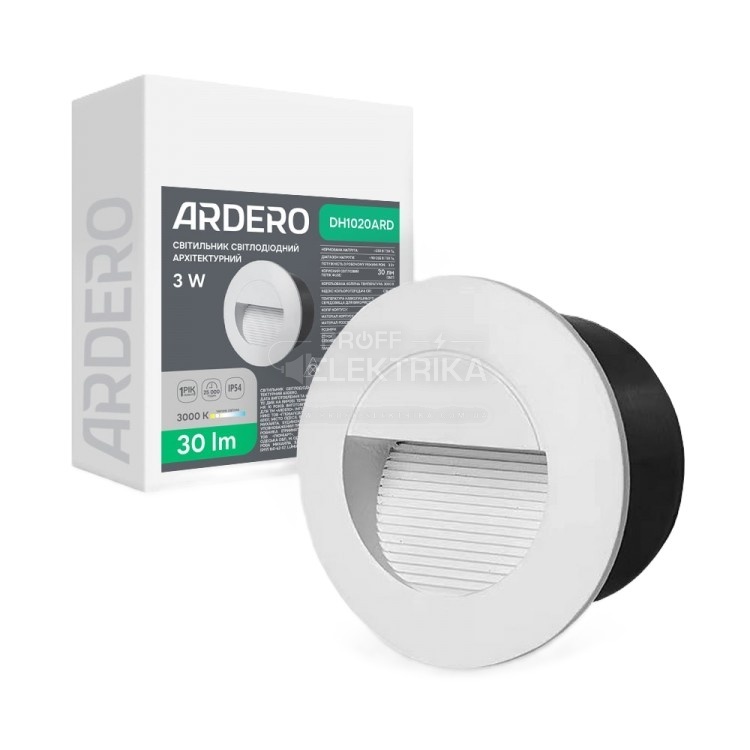 Фото Архітектурний світлодіодний накладний світильник Ardero DH1020ARD 3Вт 3000K білий