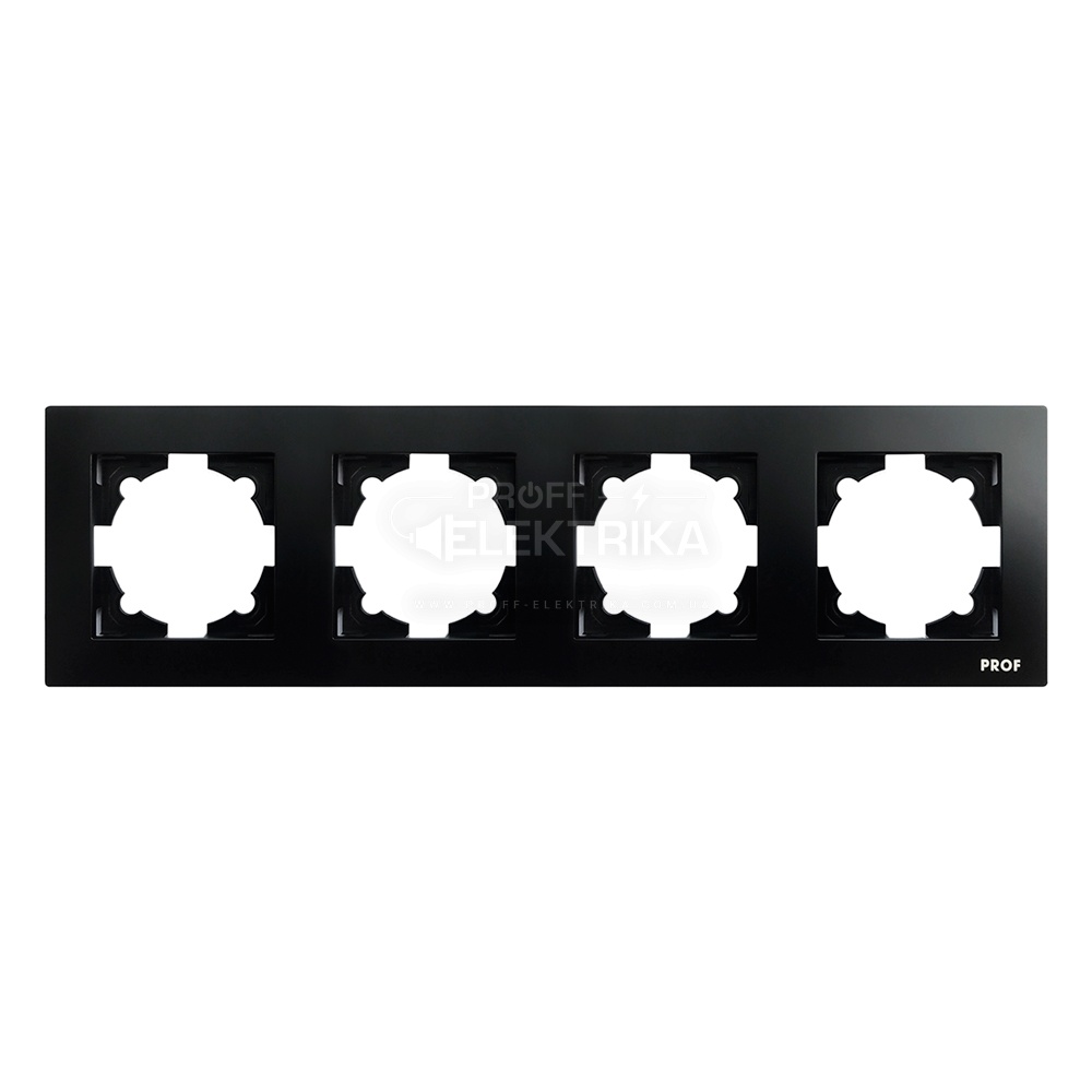 Фото Рамка четырехместная ARINA черная