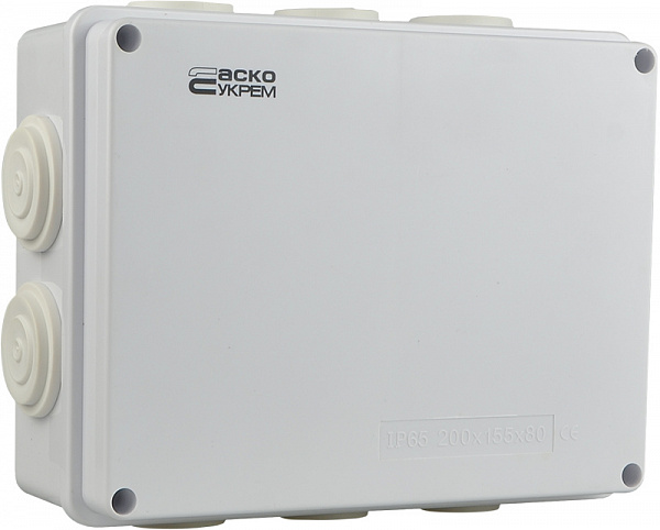 Фото Коробка розподільча квадрат 200*155*80 TY-RA Аско