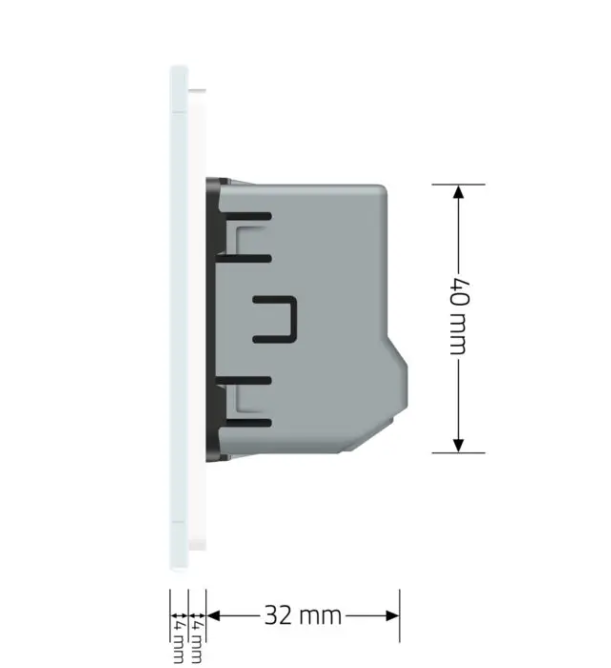 Фото 6 Розумний сенсорний прохідний вимикач Wi-Fi 1 сенсор біле скло Livolo