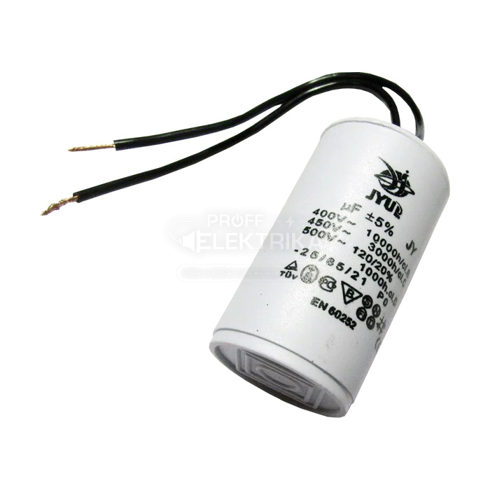 Фото Конденсатор JYUL CBB-60 14 mkf 450 VAC (±5%) гнучкі виводи 40*70 мм