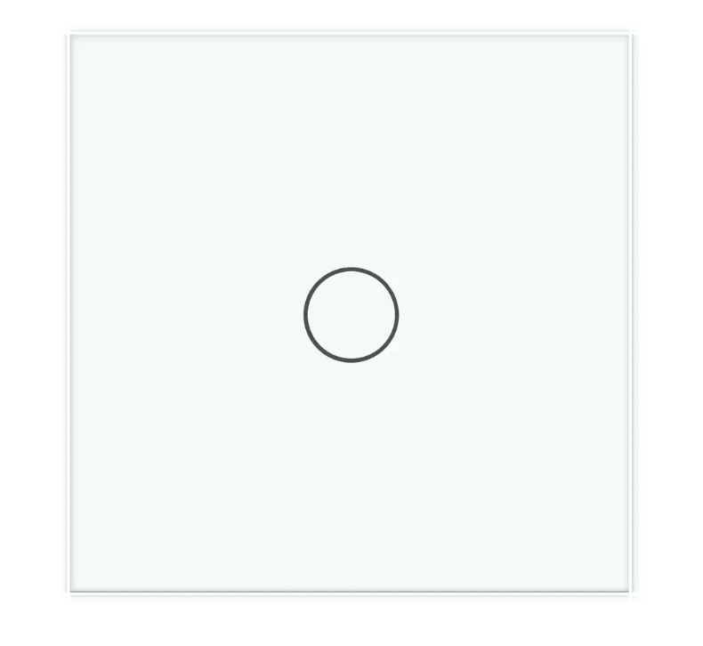 Фото Сенсорный выключатель 1 сенсор белое стекло Livolo