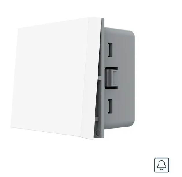 Фото Механизм Кнопочный выключатель без фиксации белый Livolo