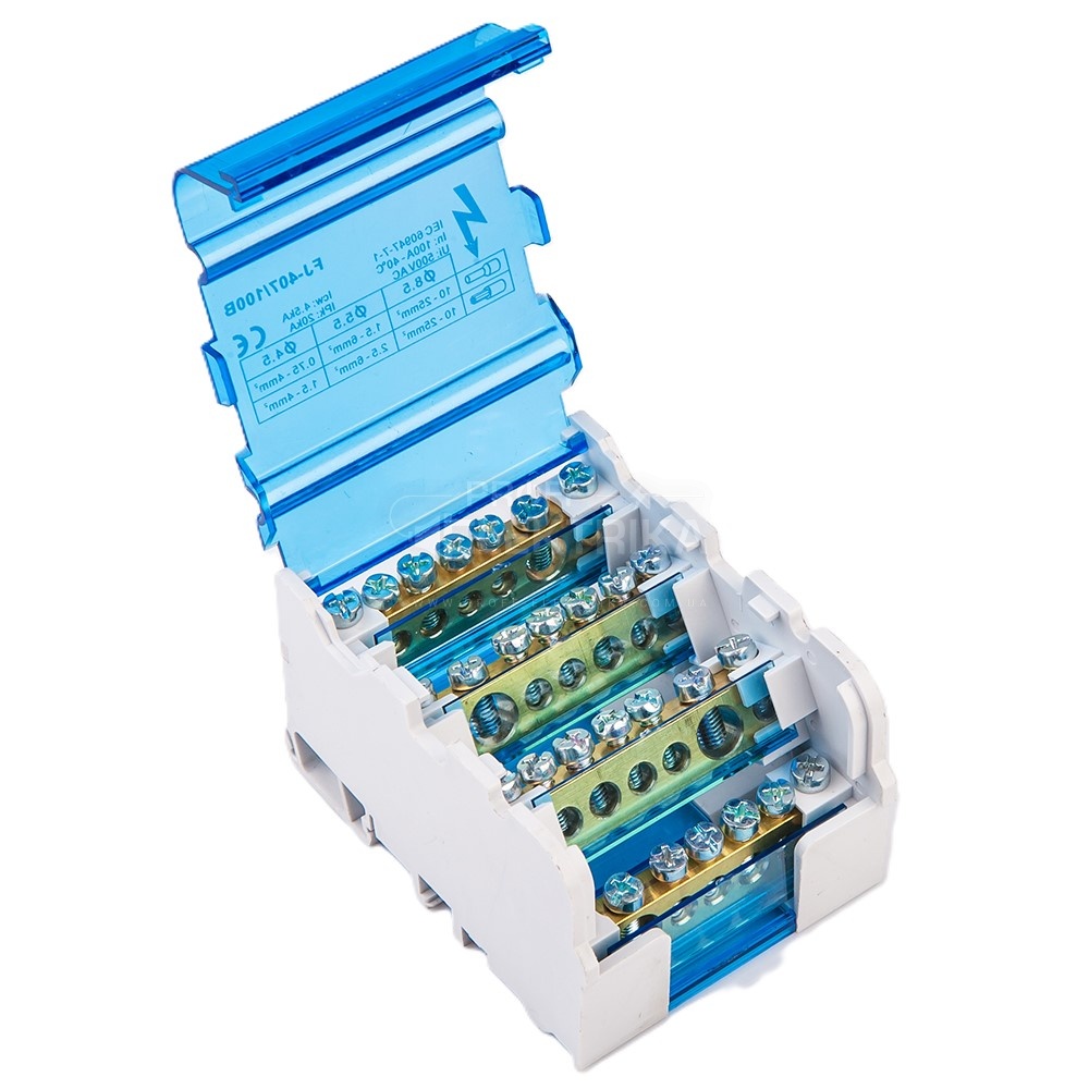 Фото Шина нулевая в корпусе pro-4*7 на DIN рейку 125А TAKEL