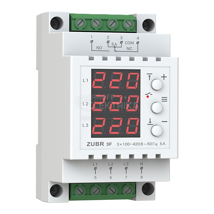 Фото Реле напряжения ZUBR 3F