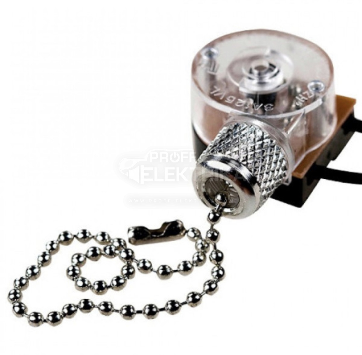 Фото Выключатель для БРА с цепочкой цвет серебро/хром LMA031