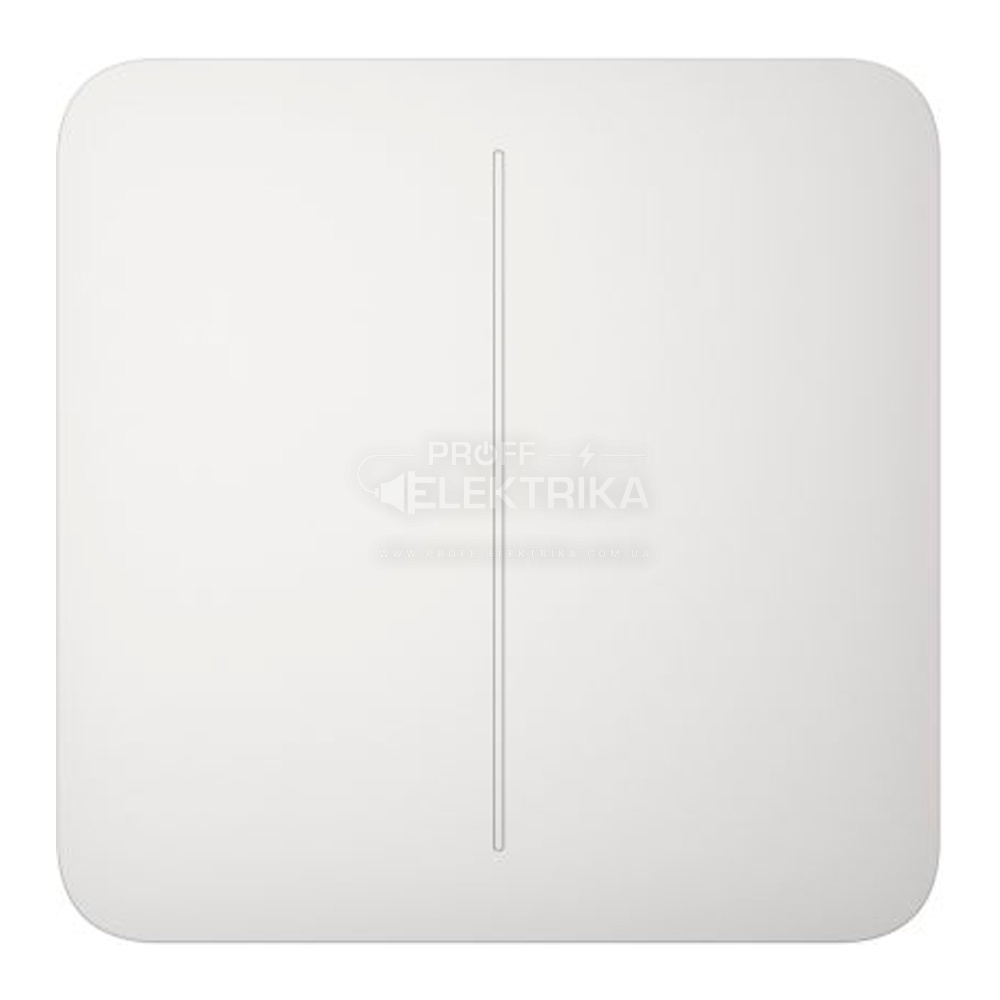 Фото Розумний двоклавішний вимикач Ajax LightSwitch білий