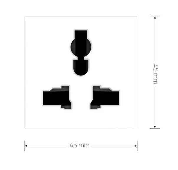 Фото 5 Механізм універсальна розетка 12 стандартів в 1 білий Livolo