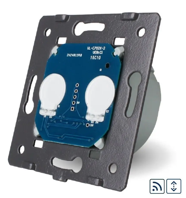 Фото Механізм сенсорний радіокерований вимикач 2 сенсори для ролет електрокарнизів воріт Livolo