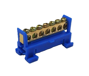 Фото Шина нулевая для крепления на DIN-рейку 7 отверстий TAKEL