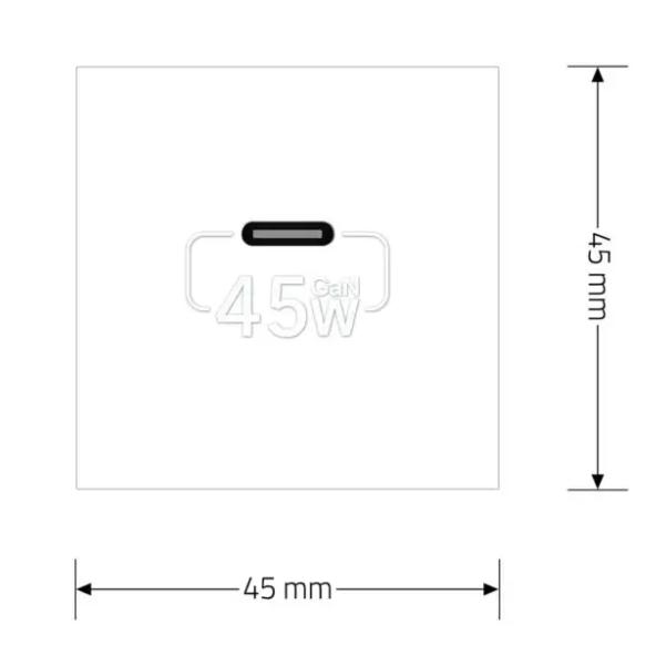 Фото 5 Механізм розетка USB Type-C з Power Delivery 45W білий Livolo