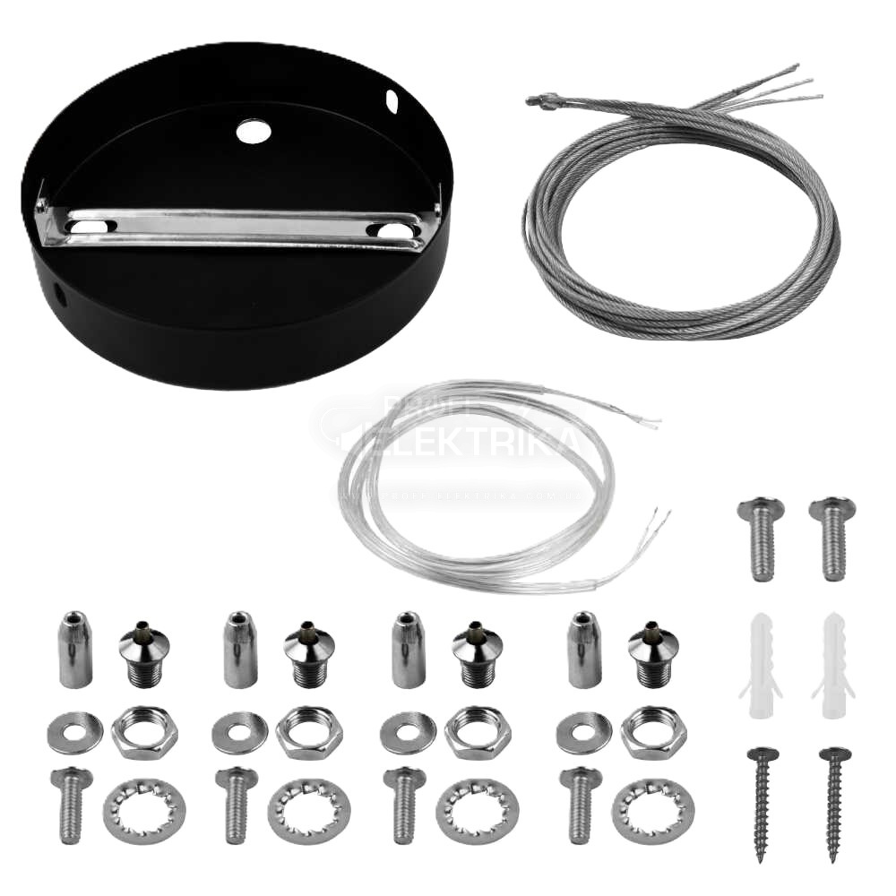 Фото 2 Підвіс для світильника MILLENNIUM чорний Violux 350200