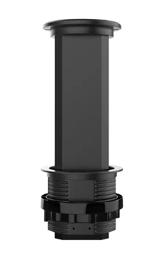 Фото 3 Пустая тройная выдвижная розетка с USB и беспроводной зарядкой черный Livolo