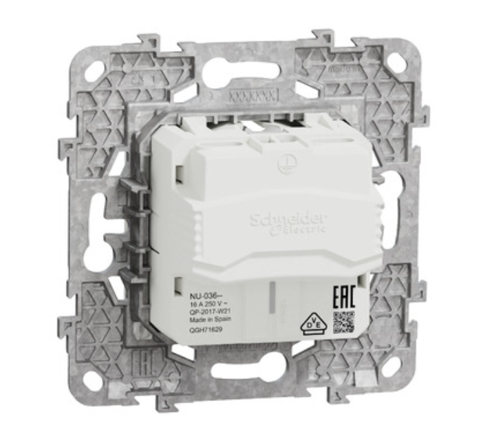 Фото 2 Розетка із заземленням без шторок біла гвинтовий затискач UNICA NEW Schneider Electric