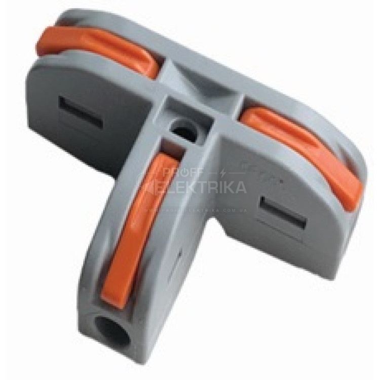 Фото Клема 3 виходи Т-подібна з'єднувальна СВІТ-БУД електро