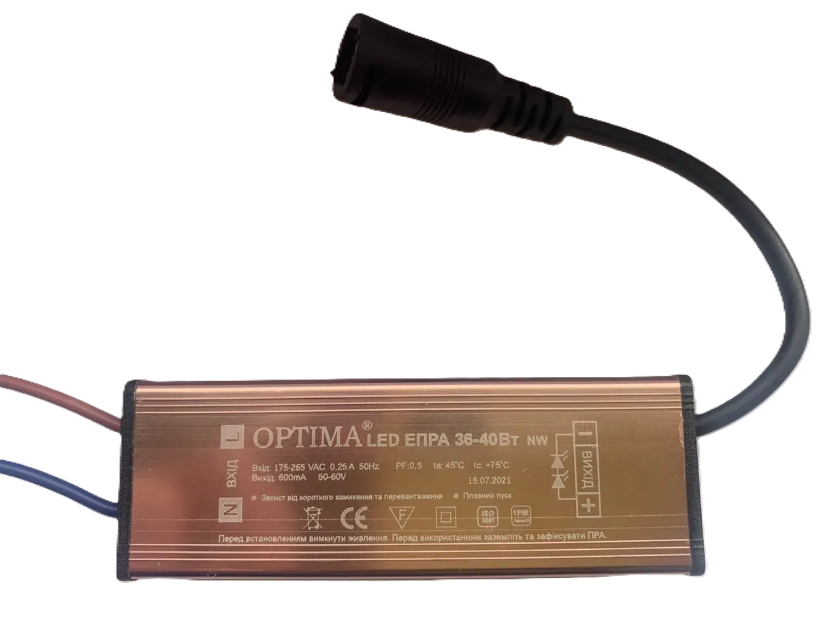 Фото Драйвер LED ЕПРА 36W для світильника Prismatic Optima