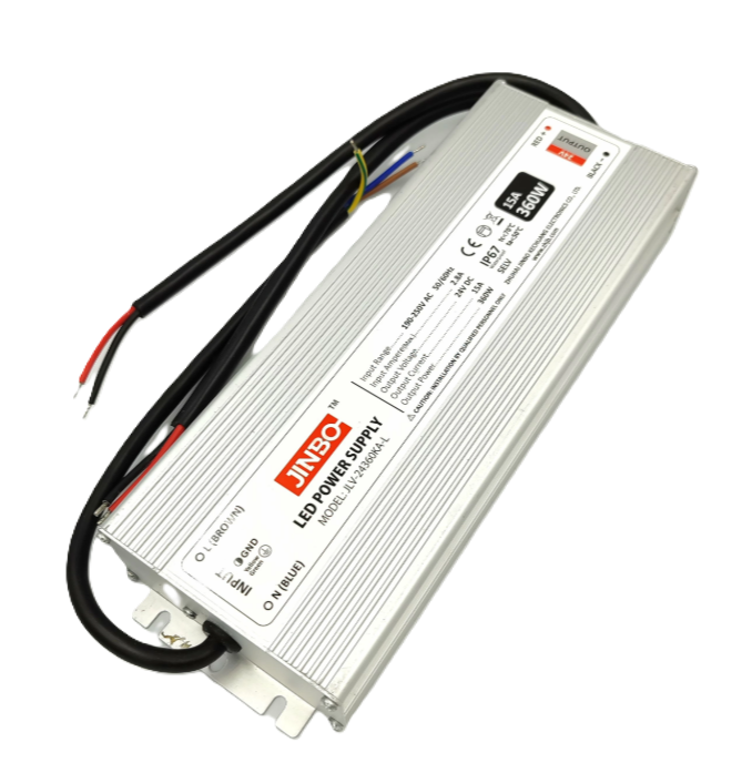 Фото Блок живлення JLV-24360КА-L 24v 360W IP65 JINBO