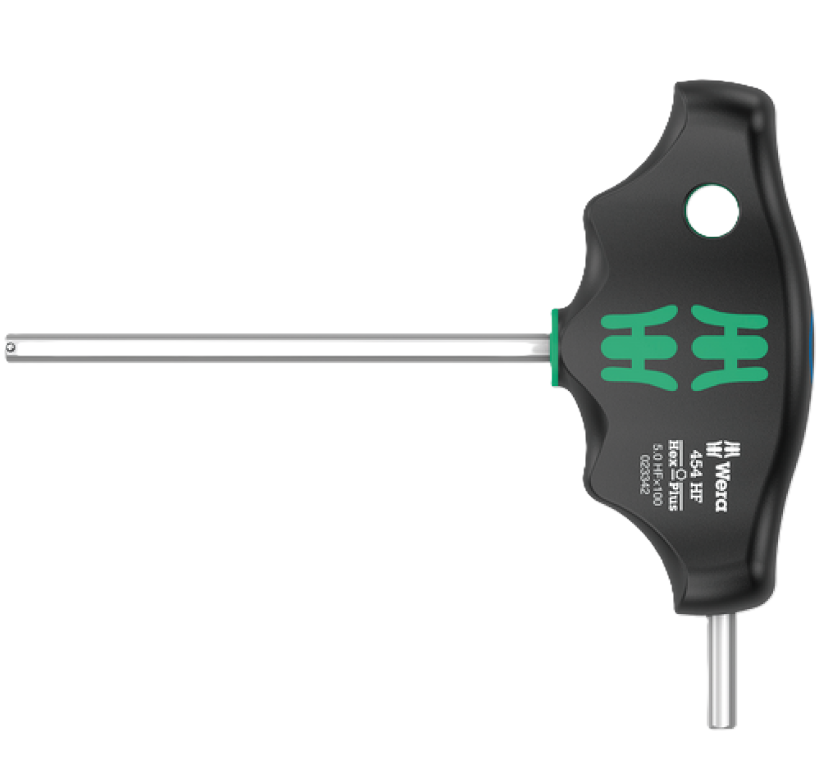 Фото 2 Шестигранная отвертка Wera с поперечной ручкой Hex-Plus 454 HF с фиксирующей функцией 5×100 мм 05023342001