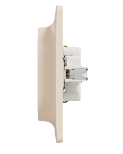 Фото 2 Розетка подвійна із заземленням зі шторками гвинтовий затискач бежева UNICA NEW Schneider Electric