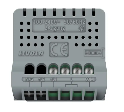 Фото 4 Розумний механізм сенсорний прохідний/перехресний димер Livolo чорний ZigBee Livolo