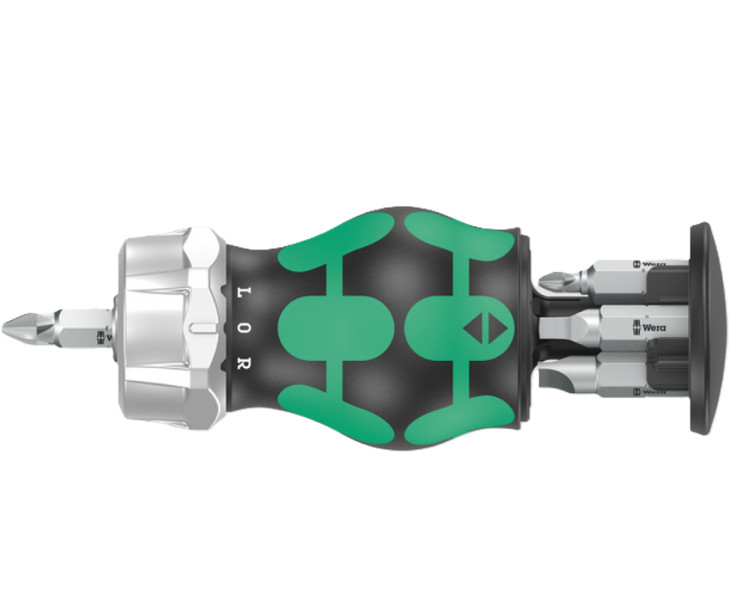 Фото Ручка битоутримувач з тріскачкою WERA Kraftform Kompakt Stubby RA 4 05008886001