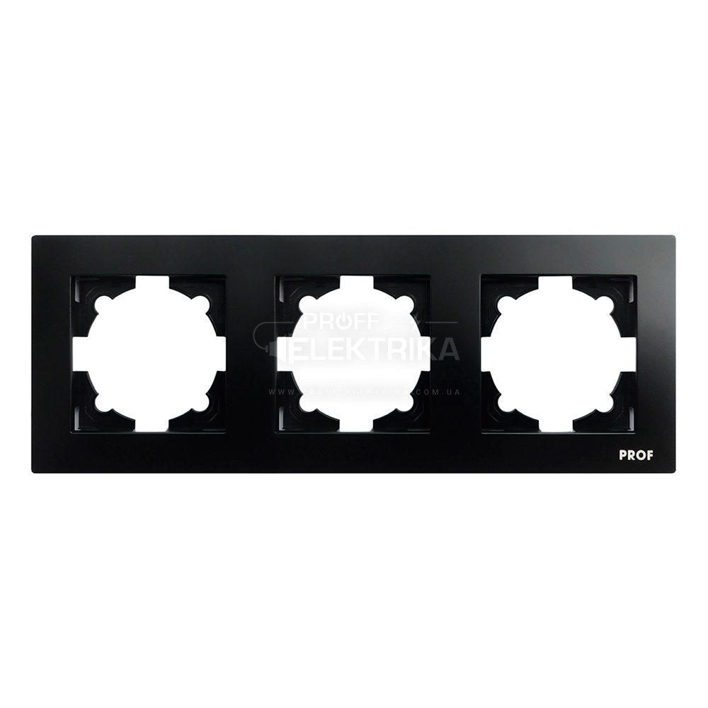 Фото Рамка трехместная ARINA черная