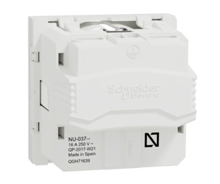 Фото 2 Розетка с заземлением со шторками винтовый зажим 16 А белый UNICA NEW Schneider Electric